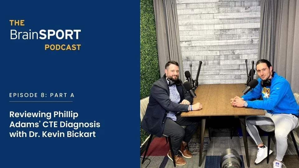 Recording podcast about concussions.